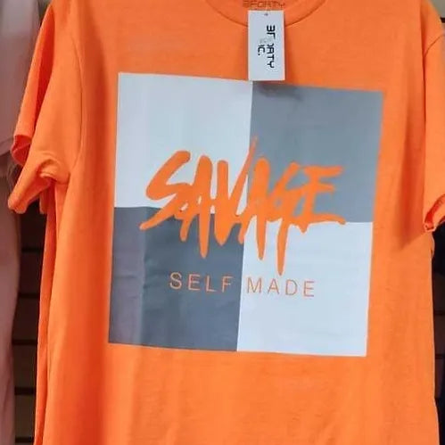 "Savage" Orange Mens Shirt