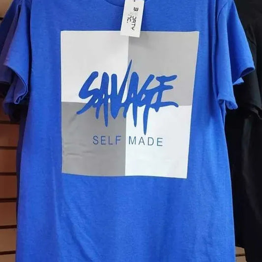 "Savage" Blue Mens Shirt